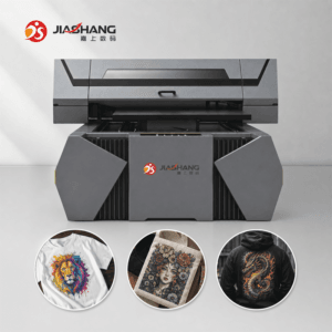 JS-6090zp digital textile printer with T-shirt tote bag and hoodie applications